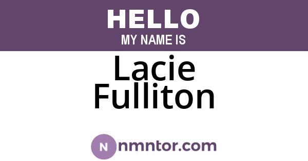 Lacie Fulliton