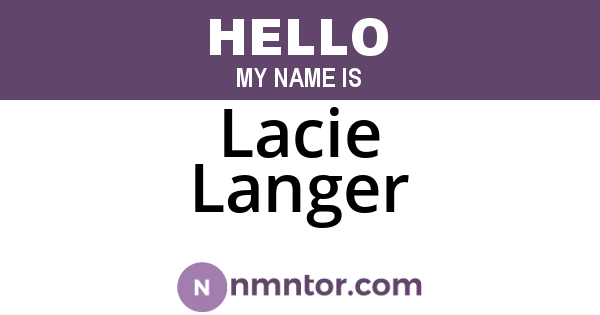 Lacie Langer