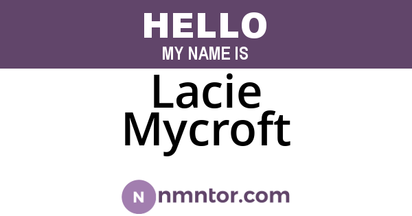 Lacie Mycroft