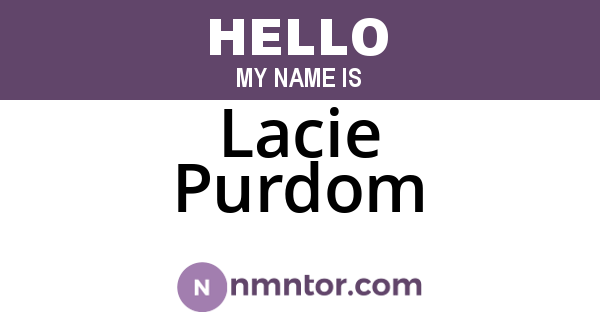 Lacie Purdom