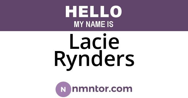 Lacie Rynders