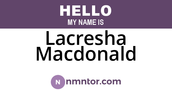 Lacresha Macdonald