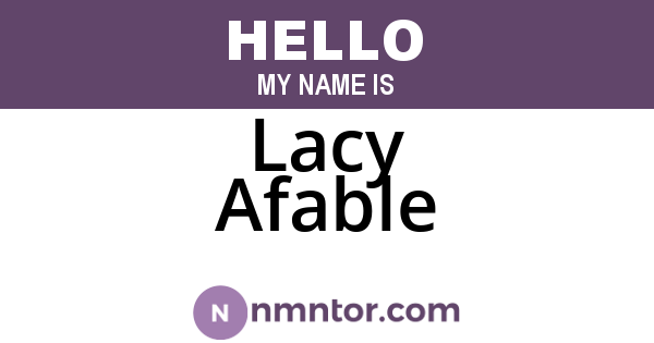 Lacy Afable