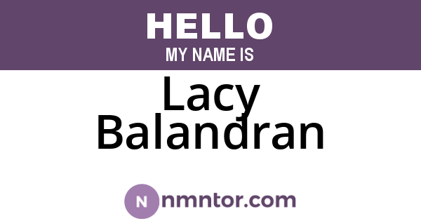 Lacy Balandran