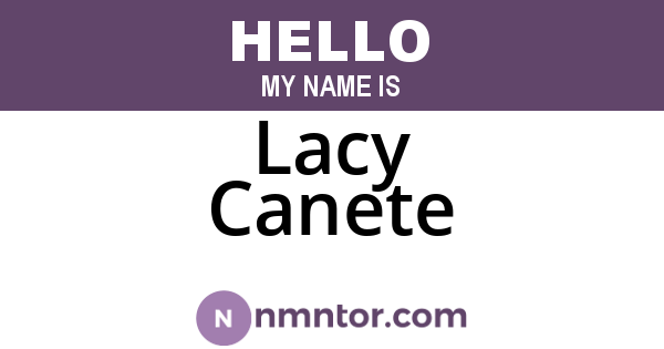 Lacy Canete