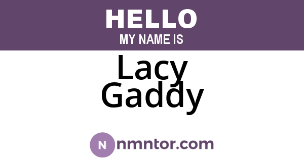 Lacy Gaddy