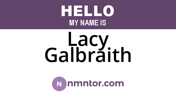 Lacy Galbraith