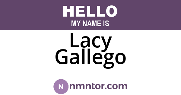 Lacy Gallego