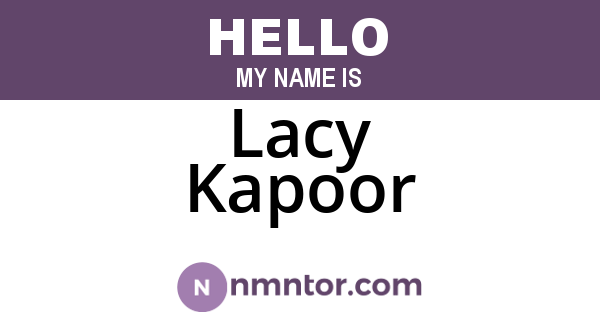 Lacy Kapoor