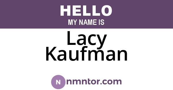 Lacy Kaufman