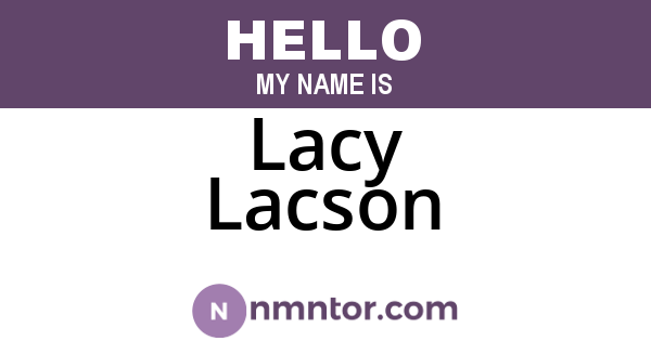 Lacy Lacson