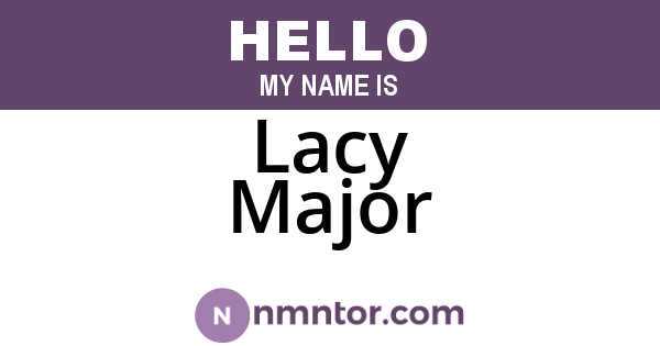 Lacy Major