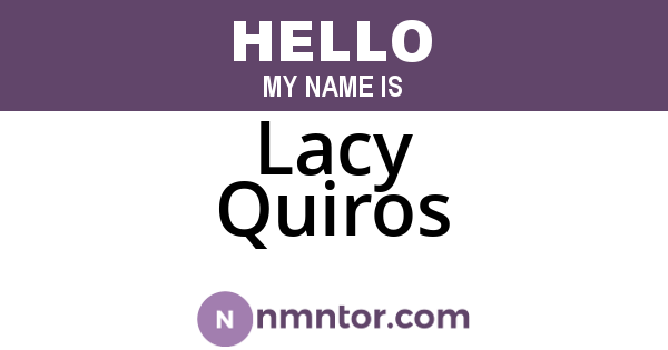 Lacy Quiros