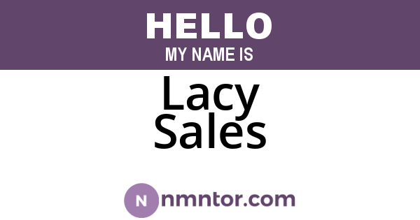 Lacy Sales