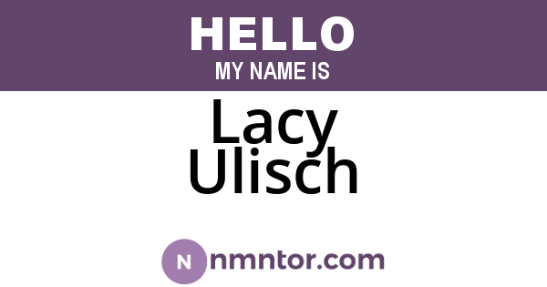 Lacy Ulisch