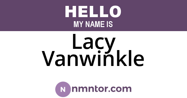 Lacy Vanwinkle