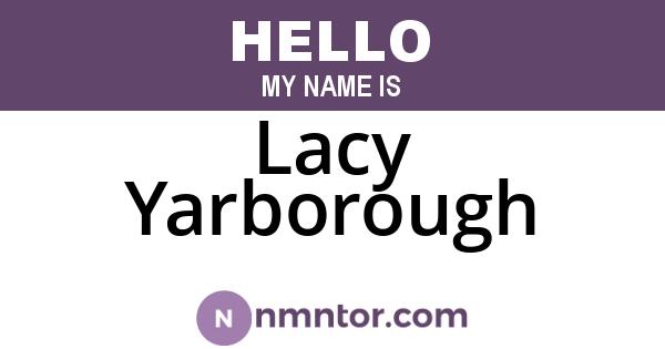 Lacy Yarborough