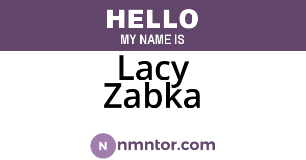 Lacy Zabka