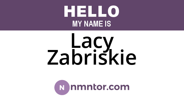 Lacy Zabriskie