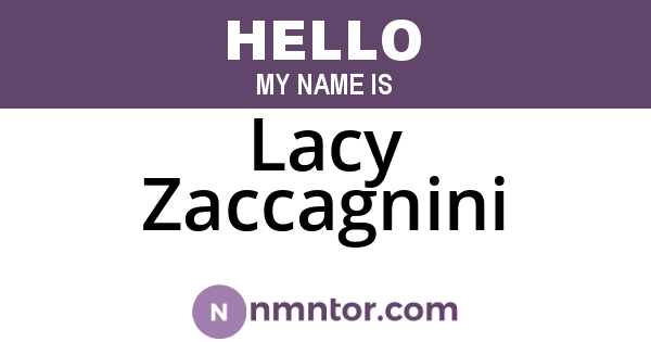 Lacy Zaccagnini