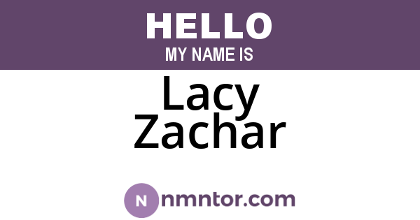 Lacy Zachar