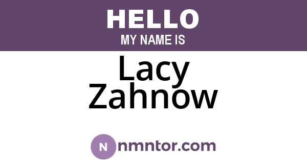 Lacy Zahnow