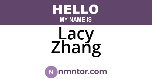 Lacy Zhang