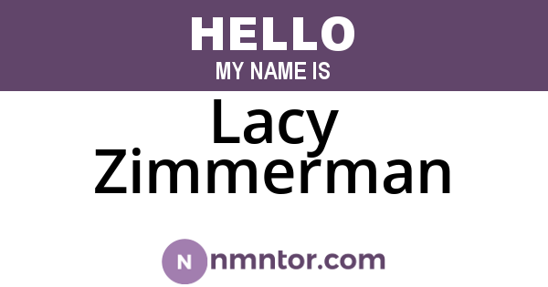 Lacy Zimmerman