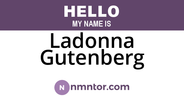 Ladonna Gutenberg