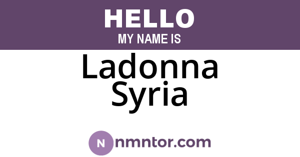 Ladonna Syria