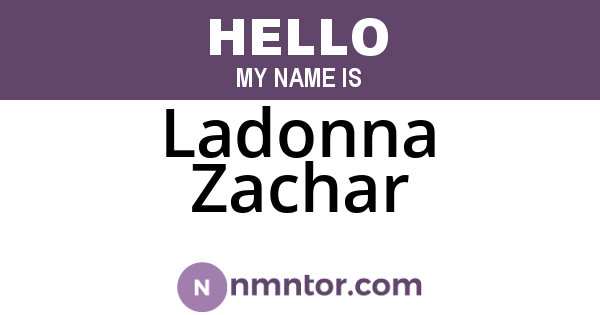 Ladonna Zachar