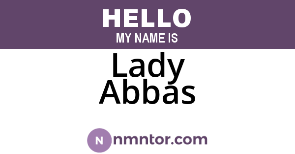 Lady Abbas