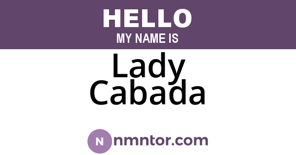 Lady Cabada