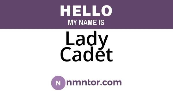 Lady Cadet