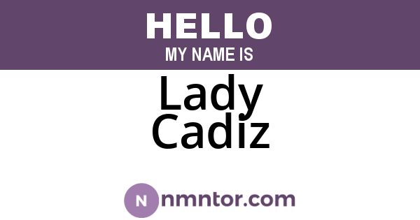Lady Cadiz