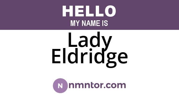 Lady Eldridge