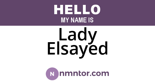 Lady Elsayed