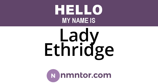 Lady Ethridge