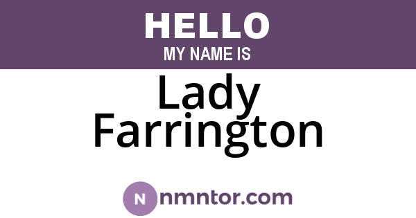Lady Farrington