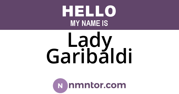 Lady Garibaldi