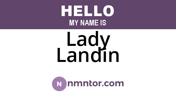 Lady Landin