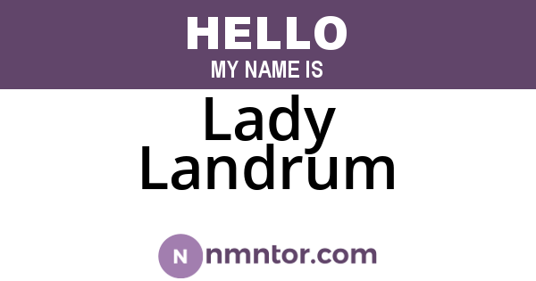 Lady Landrum