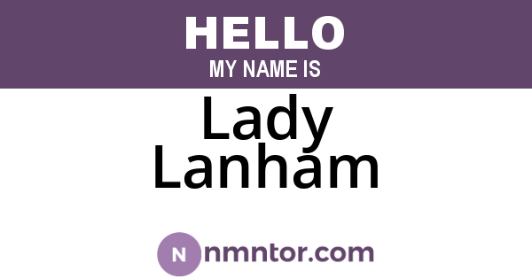 Lady Lanham