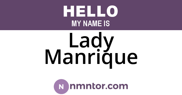 Lady Manrique