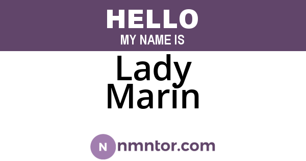 Lady Marin