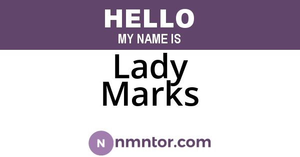 Lady Marks