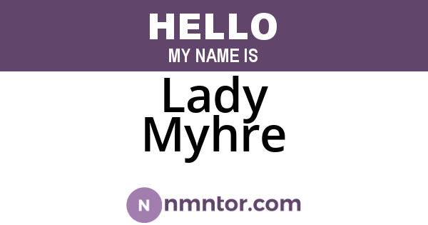 Lady Myhre