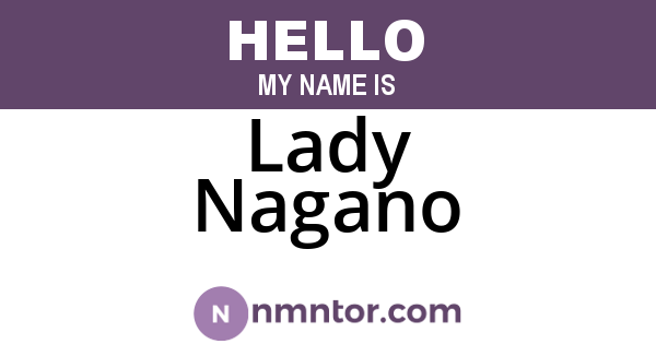 Lady Nagano