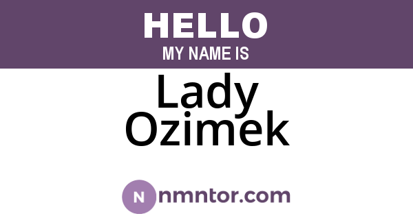 Lady Ozimek