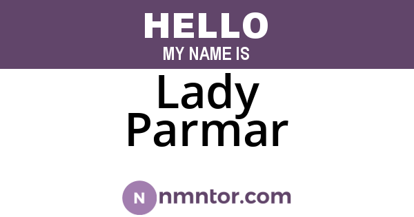 Lady Parmar